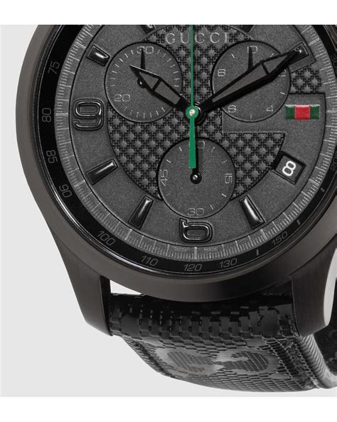 gucci unisex swiss chronograph g-timeless black fabric strap watch 44mm|Gucci timeless 38mm.